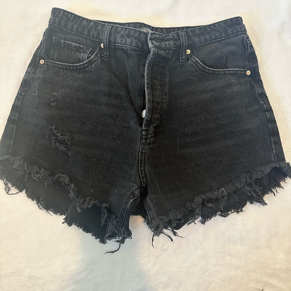 Wild Fable Black High Waist Denim Shorts